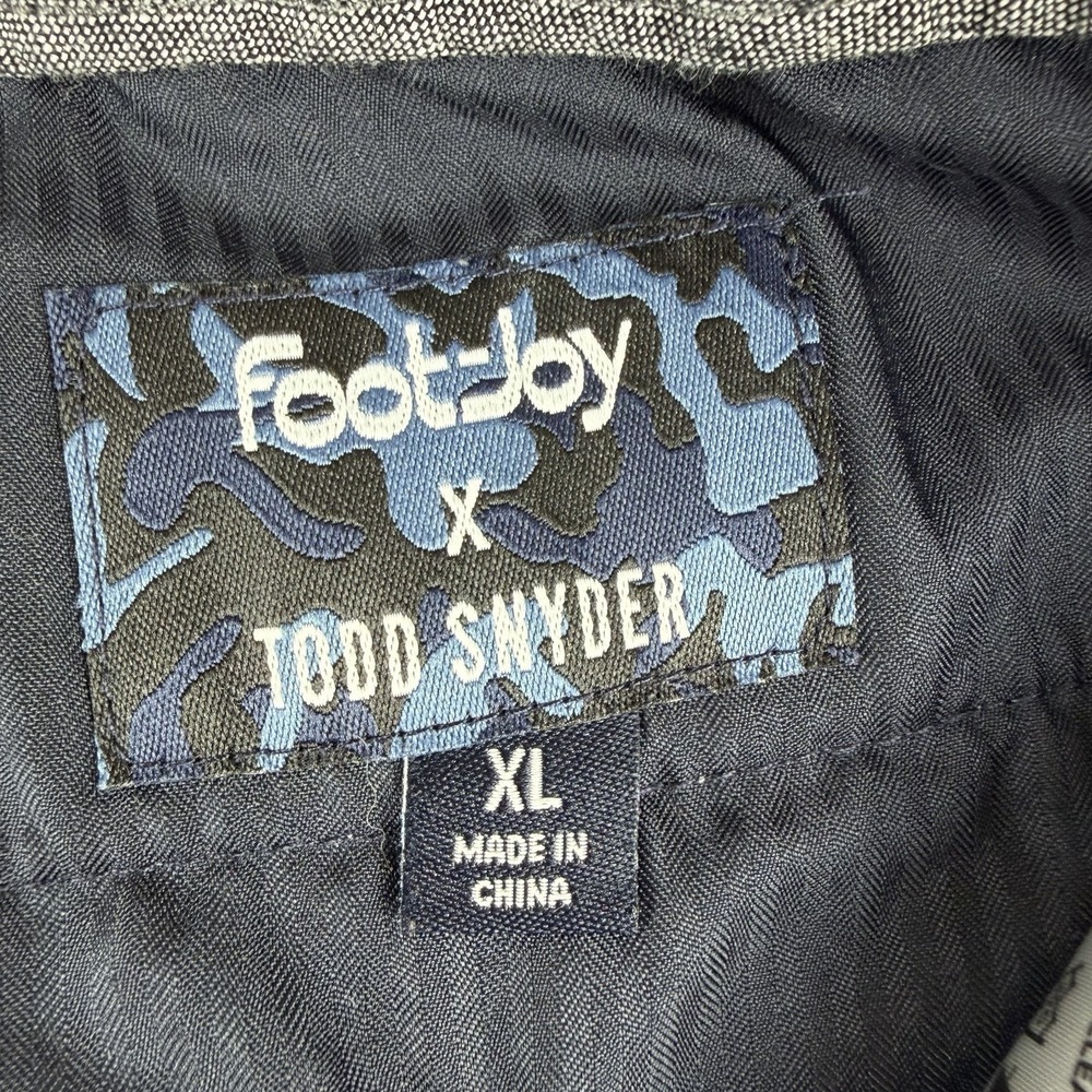 FootJoy x Todd Snyder Seersucker Golf Shorts Men's XL Stretch Designer Blue Camo - Picture 8 of 16